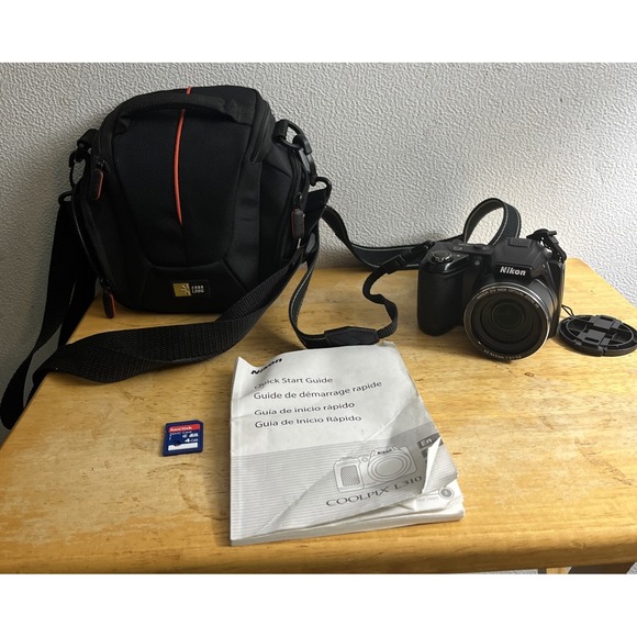 NIKON COOLPIX L310 14.0MP 21X OPTICAL ZOOM BLACK TESTED & WORKS - Picture 1 of 14